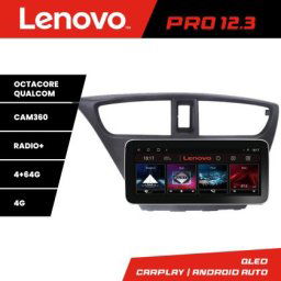 Navigatie Honda Civic 2012-2016 K-civic Lenovo PRO 4+64 12.3 inch qled android 4G DSP gps internet a CarStore Technology