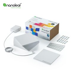 Kit 9 Panouri luminoase inteligente Nanoleaf Canvas cu senzor muzica, LED RGBW, Wi-Fi, Control tactil, Control de pe telefonul mobil SmartElectro IntelligentHouse