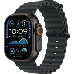 Apple Watch Ultra 2, GPS, Cellular, Carcasa Black Titanium 49mm, Black Ocean Band