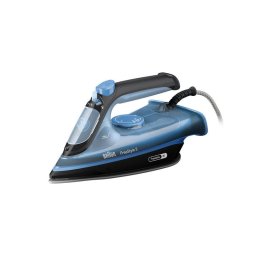 Fier de calcat Braun FreeStyle 3 FI3194BK, 2400W, jet de abur 200g/min, abur variabil 0-45 g/min, talpa SuperCeramic, rezervor 270 ml, tehnologie FreeGlide, oprire automata, sistem antipicurare, albastru