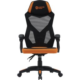 Scaun Gaming Canyon Wave MCH02, spatar reglabil, 120 Kg, Negru-Portocaliu