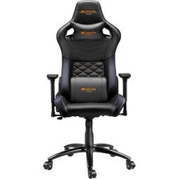 Scaun Gaming Canyon Nightfall CND-SGCH7, mecanism ridicare pe gaz, tetiera, suport spate, Negru