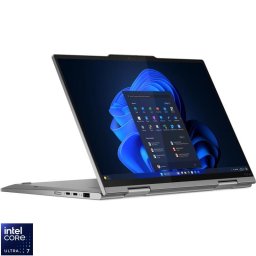 Ultrabook Lenovo 14'' ThinkPad X1 2-in-1 Gen 10 Aura Edition, 2.8K OLED 120Hz VRR, Touch, Intel® Core™ Ultra 7 258V, 32GB LPDDR5X, 1TB SSD, Intel Arc 140V, 5G, Windows 11 Pro, Gri (INT Keyboard)