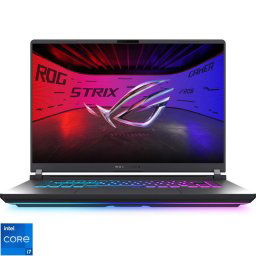 Laptop ASUS ptr. Gaming ROG Strix G16 G615JMR, Procesor Intel® Core™ i7 14650HX (30M Cache, up to 5.20 GHz), Display 16'' WQXGA 2560x1600, Memorie RAM 16GB DDR5, Capacitate 512GB SSD M.2, Placa video dedicata NVIDIA GeForce RTX 5060 8GB, No OS, Gri