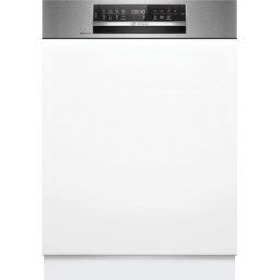 Masina de spalat vase semi-incorporabila Bosch SMI6ECS12E, 14 seturi, 8 programe, ExtraDry, Sistem Rackmatic, Tab-count, Home Connect, 60 cm, Clasa A, Alb