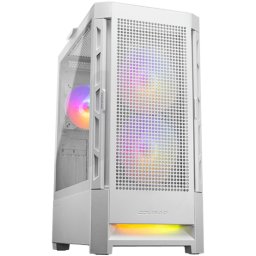 Carcasa Cougar Gaming Duoface RGB, Middle Tower Fara Sursa Tempered Glass, Alb