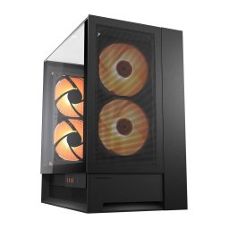 Carcasă Cougar Midi-Tower OmnyX ARGB, 4 ventilatoare, Neagru