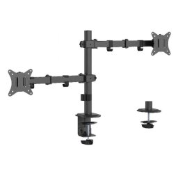 Suport monitor dublu, GEMBIRD, 17''-32'', Negru