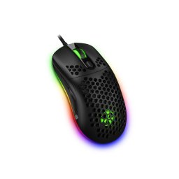 Maus LED RGB cu fir pentru jocuri video CONNECT IT CMO-5511-BK 200-12800 DPI negru