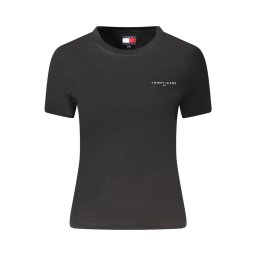Tricou negru cu mânecă scurtă pentru femei