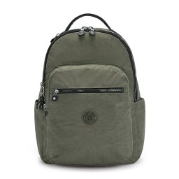 KIPLING Rucsac 'Seoul' kaki / negru