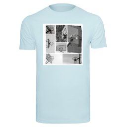 Mister Tee Tricou 'Hoop Life' albastru / gri / alb