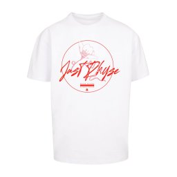 Just Rhyse Tricou 'Full Bloom' roz / roșu / alb