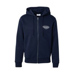 JACK & JONES Hanorac 'JJMAKOTO' albastru noapte / alb