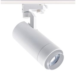 Proiector LED 25W, Alb, pentru sina 3 Faze, cu zoom 25-60, 3000K, 2800LM