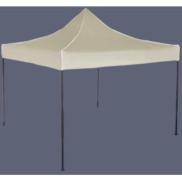 Pavilion de grădină 3x3m – din oțel, Fără pereţi laterali, Bej