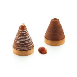 Set Tarte Albia O 7 m, 6 Rame Microforate + Forma Silicon 6 cavitati O 6.5 x H 6.1 cm 106 ml