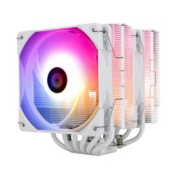 Peerless Assassin 120 White ARGB, 2 ventilatoare de 120 mm, 1550 RPM, Alb