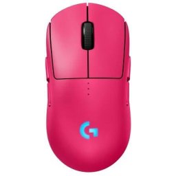 Mouse Pro X Superlight 2 – Mouse gaming wireless, LIGHTSPEED 2.4 GHz, optic HERO 25K, 25.600 DPI, 5 butoane + scroll, roz