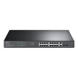 Switch 16 porturi PoE+ Gigabit, 2 porturi RJ45 Gigabit, 2 x Combo SFP Gigabit, Managed - TP-Link TL-SG1218MPE