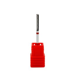 Capăt de freză din carbură, cilindru îngust cu cap rotunjit, brâu roșu, Small Barrel Ball F