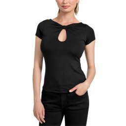 GUESS Top Ls Cutout Joey W5YP33KACM2 jblk jet black a996