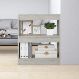 Biblioteca/Separator camera, gri beton, 60x30x72 cm GartenMobel Dekor