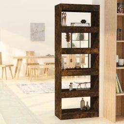 Biblioteca/Separator stejar afumat 60x30x166 cm, lemn prelucrat GartenMobel Dekor