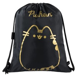 Saculet Majewski, Pusheen, design negru cu auriu