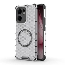 Husa Husa transparenta pentru Oppo Reno13 F 4G / Reno13 F 5G / Reno13 FS 5G - Techsuit HoneyComb Shield MagSafe - White