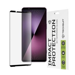 Techsuit 111D Glass - Folie protecție ecran din Sticlă securizată - compatibil cu Sony Xperia 1 VII - Full Glue - culoare Negru