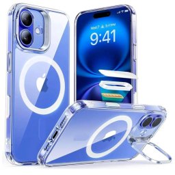Husa ESR Classic Hybrid HaloLock Kickstand - Husă telefon - compatibil cu Apple iPhone 16 - Kickstand / Suport - culoare Transparent