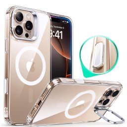 Husa Husa pentru iPhone 16 Pro - ESR Classic Hybrid HaloLock Kickstand - Clear