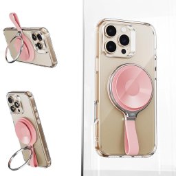 Suport telefon tip inel cu ventuza ESR HaloLock, culoare roz