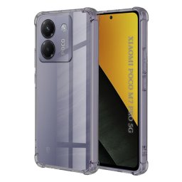 Husa Husa pentru Xiaomi Poco M7 Pro 5G - Techsuit Shockproof Clear Silicone - Smoke Black