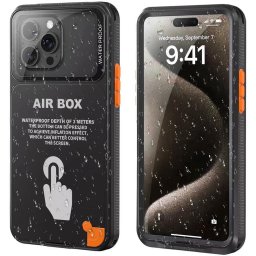 Husa ShellBox AirBox Waterproof IP68 (6.7 inch) - Husă waterproof - compatibil cu Apple iPhone 12 Pro Max/13 Pro Max/14 Pro Max/ 15 Pro Max/16 Pro Max/15+/16 - Waterproof - culoare Negru