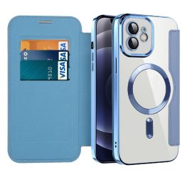 Husa SmartMag Book Case, iPhone 12, Albastru
