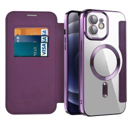 Husa Husa pentru iPhone 12 - Techsuit SmartMag Book Case - Purple