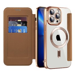 Husa Husa pentru iPhone 13 Pro Max - Techsuit SmartMag Book Case - Brown