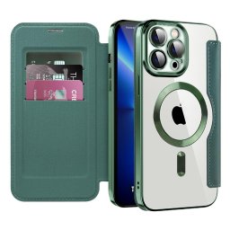 Husa Husa pentru iPhone 13 Pro Max - Techsuit SmartMag Book Case - Green