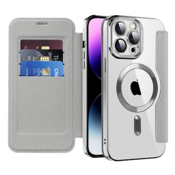 Husa Husa pentru iPhone 14 Pro Max - Techsuit SmartMag Book Case - Gray