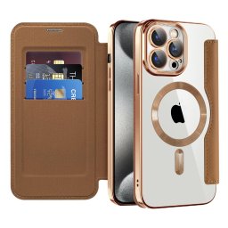 Husa Husa pentru iPhone 15 Pro - Techsuit SmartMag Book Case - Brown