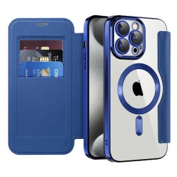 Husa Husa pentru iPhone 15 Pro - Techsuit SmartMag Book Case - Blue