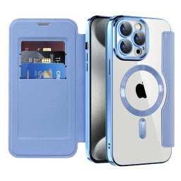 Husa Husa pentru iPhone 15 Pro - Techsuit SmartMag Book Case - Light Blue