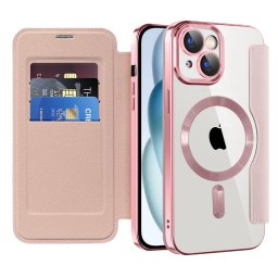 Husa Husa pentru iPhone 15 Plus - Techsuit SmartMag Book Case - Pink