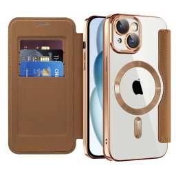 Husa Husa pentru iPhone 15 Plus - Techsuit SmartMag Book Case - Brown