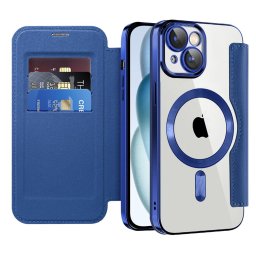 Husa Husa pentru iPhone 15 Plus - Techsuit SmartMag Book Case - Blue