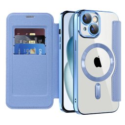 Husa Husa pentru iPhone 15 Plus - Techsuit SmartMag Book Case - Light Blue