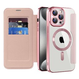 Husa Husa pentru iPhone 15 Pro Max - Techsuit SmartMag Book Case - Pink
