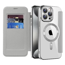 Husa Husa pentru iPhone 15 Pro Max - Techsuit SmartMag Book Case - Gray